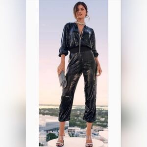 VENUS Shimmering Black Jumpsuit